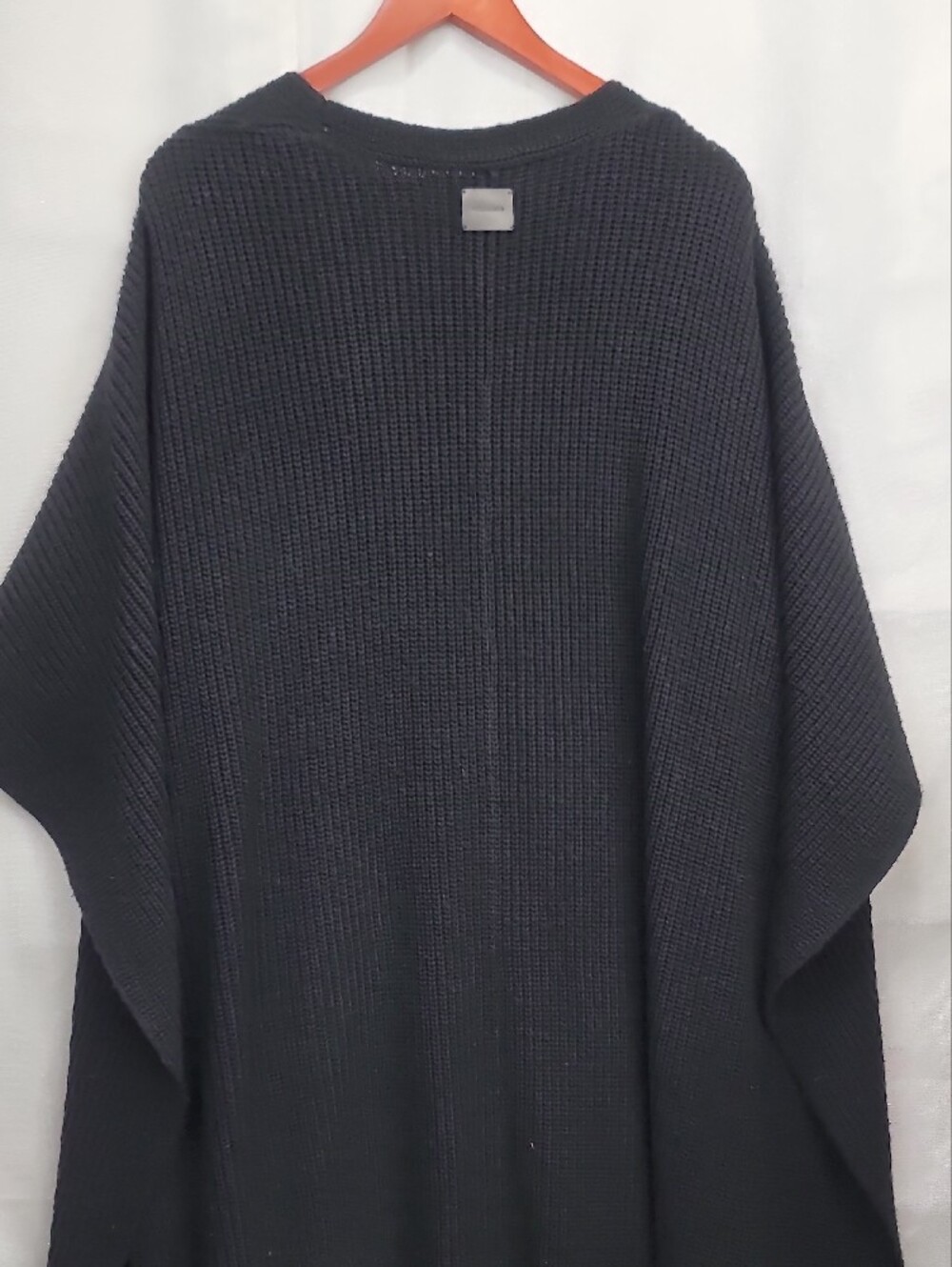 All Saints Farren Maxi Length Ribbed Ruana Scarf OS - Picture 12 of 15
